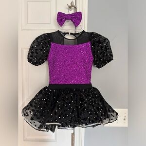 Purple and black dance recital costume